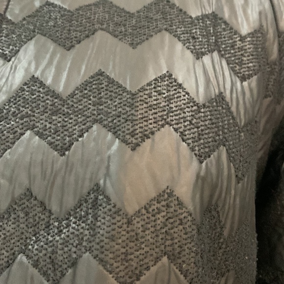 💲2️⃣5️⃣🎉HP🎉Anthropologie Numph Chevron Pattern Maxi Lengh Bomber Jacket - Picture 7 of 13